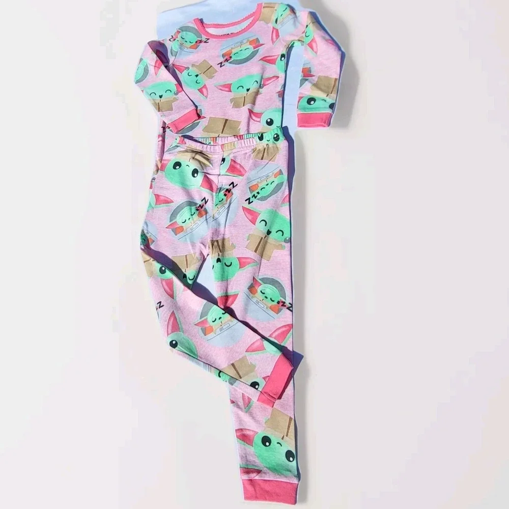 Grogu Baby Yoda‎ 2pcs Pajama Set Size 6 Girls Pink Star Wars The Mandalorian